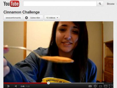 défi de la cannelle ou Cinnamon challenge
