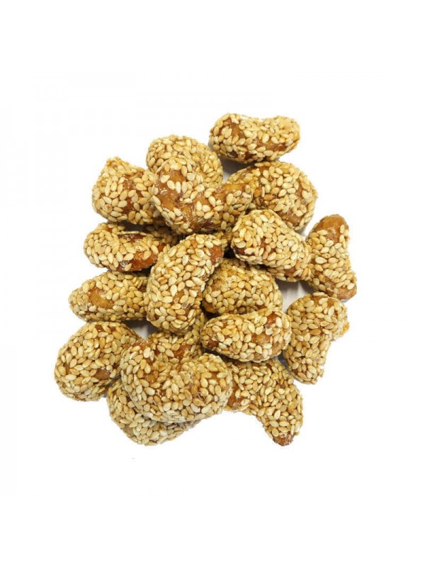 Noix de cajou pralinées (caramélisées) au sésame