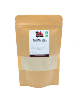 Sachet d'ashwagandha en poudre bio