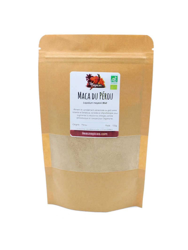 Sachet de maca jaune du pérou bio
