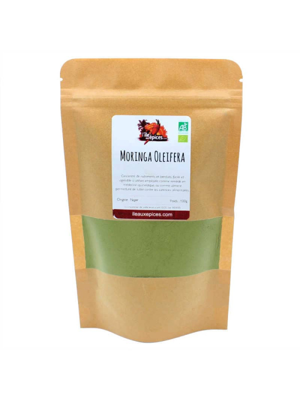 Sachet de Moringa oleifera bio en poudre