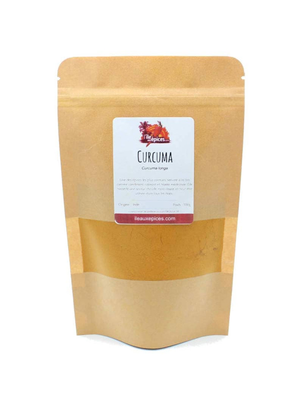 Sachet de curcuma en poudre