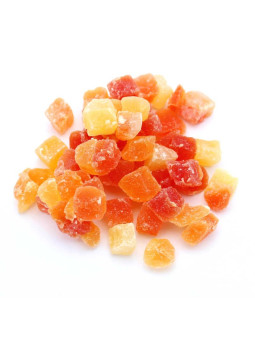 Cubes de papaye séchée
