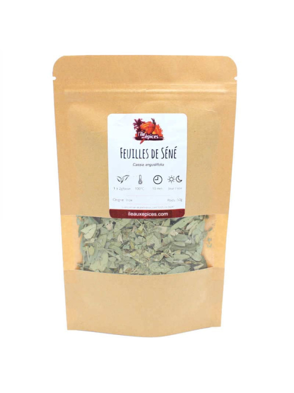 Sachet de Feuilles de séné séchées pour tisane et infusion