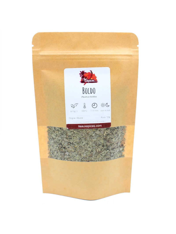 Sachet de feuilles de boldo séchées pour tisane