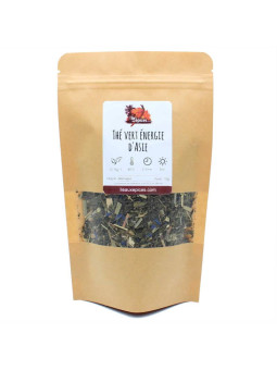 Sachet de thé vert au ginseng gingembre énergie d’Asie