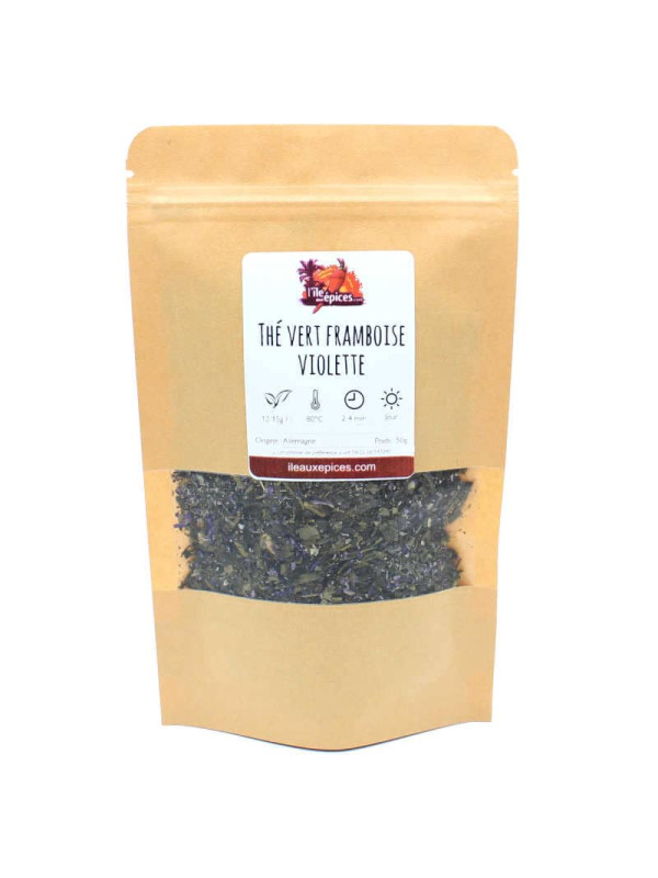 Sachet de thé a la violette et framboise