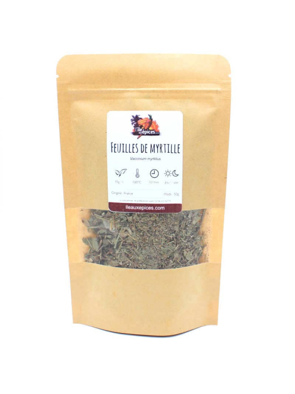 Sachet de Feuilles de myrtille séchées pour tisane