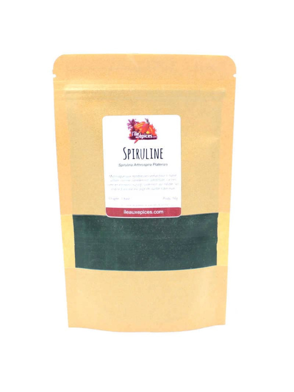 Sache de poudre de spiruline bio