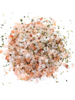 Sel rose de l'himalaya aromatisé aux herbes sauvage de crete