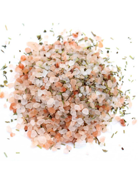 Sel rose de l'himalaya aromatisé aux herbes sauvage de crete