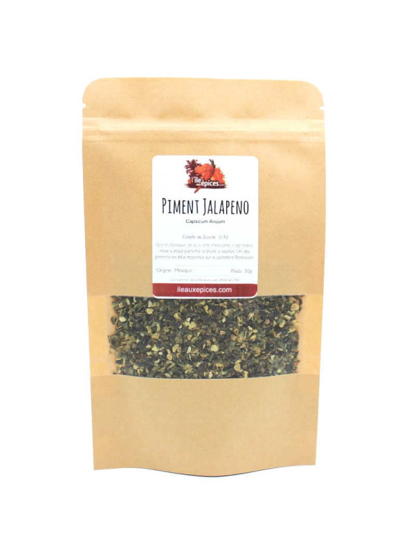 Sachet de piment Jalapeno vert en flocons