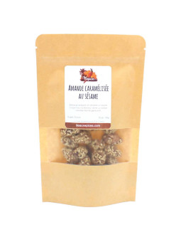 Sachet d'Amandes caramélisées enrobées sésame