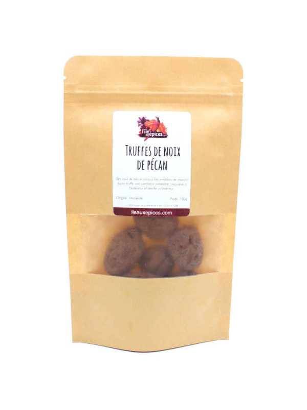 Sachet de noix de pécan enrobées au chocolat