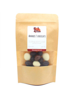 Sachet d'Amandes enrobées 3 chocolats