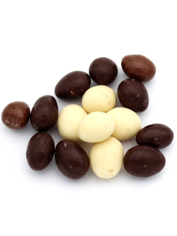 Amandes enrobées 3 chocolats