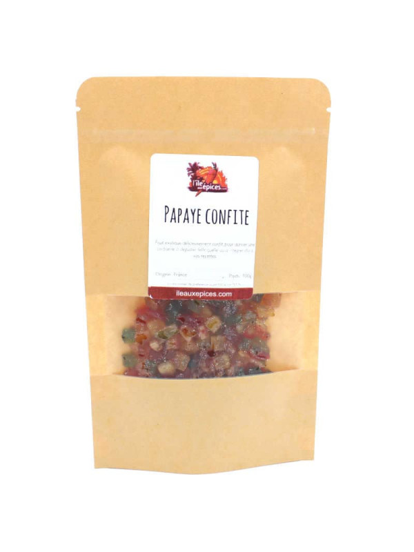 Sachet de Cubes de papaye confite