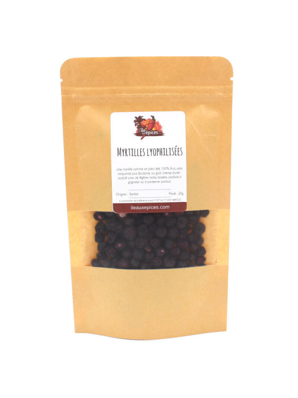 sachet Myrtilles lyophilisées entières