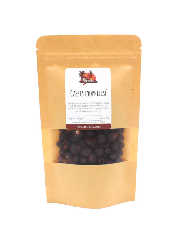 sachet Cassis lyophilisé entier