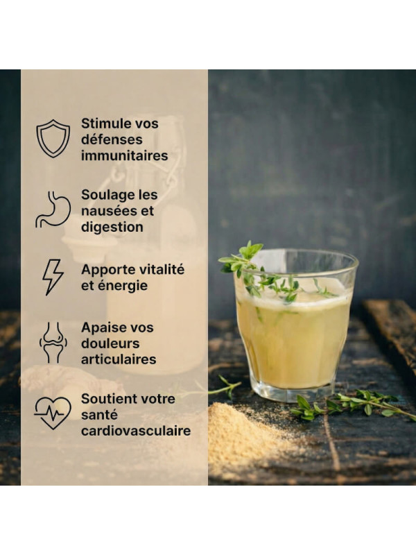 bienfaits gingembre poudre