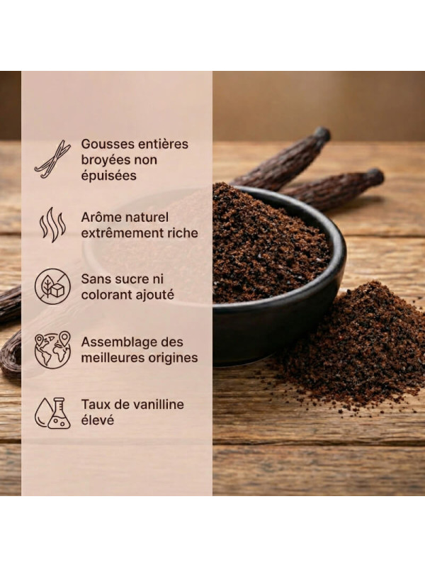 Caractéristiques vanille en poudre