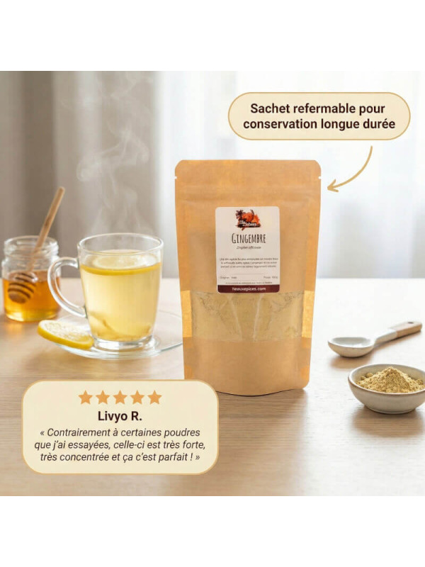 temoignage gingembre en poudre