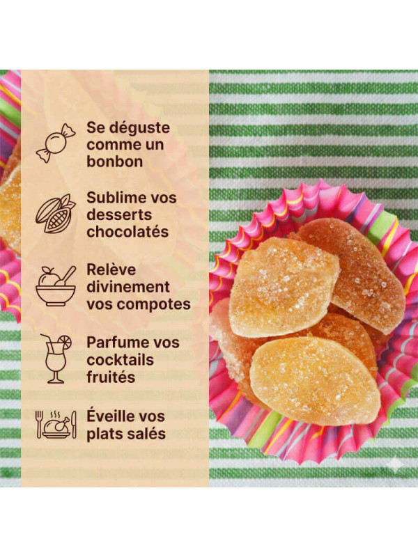 usages de notre gingembre confit