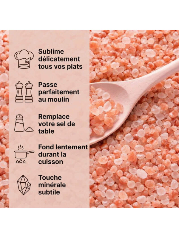 usages du sel rose