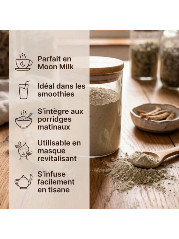 usage de ashwagandha poudre