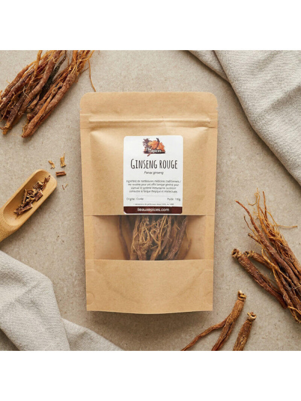 sachet de ginseng rouge sur table
