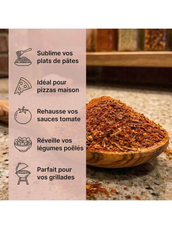 usage de notre mélange d'épices italien