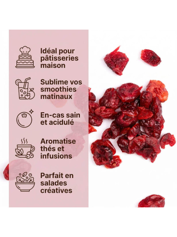 usage cranberries séchées
