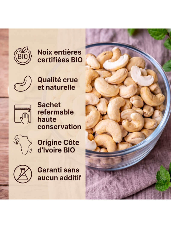 qualité de nos noix de cajou crues