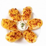 graines de pavot pommes de terre garnies fromage lardon poulet épices