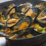 recette des moules aux epices (curry, curcuma)
