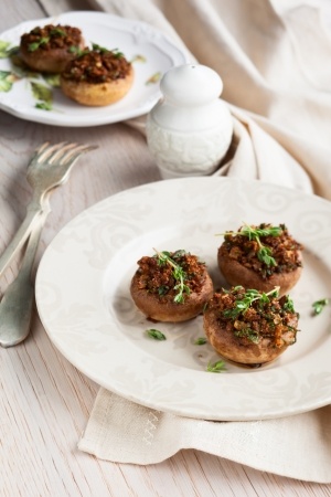 champignons farcis aux epices