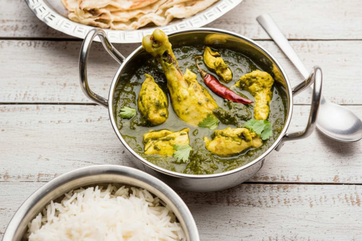 poulet palak inde poulet palak inde