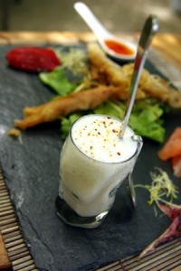 mousse d'asperges aux epices