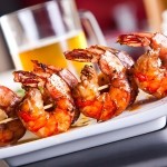 brochettes de crevettes epices saté