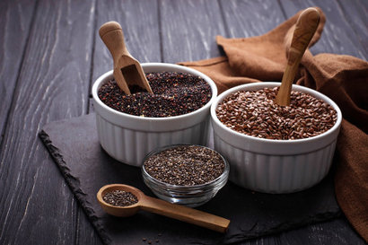 graines de chia et graines de lin