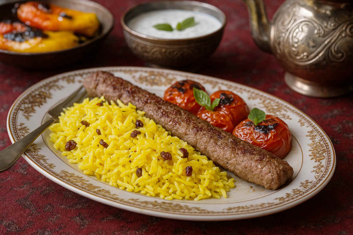 Koubideh brochettes de boeuf iran