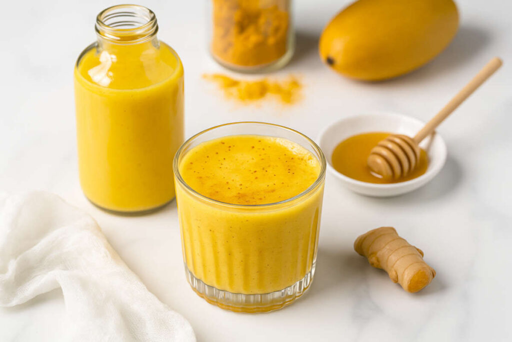 Smoothie curcuma gingembre Smoothie curcuma gingembre