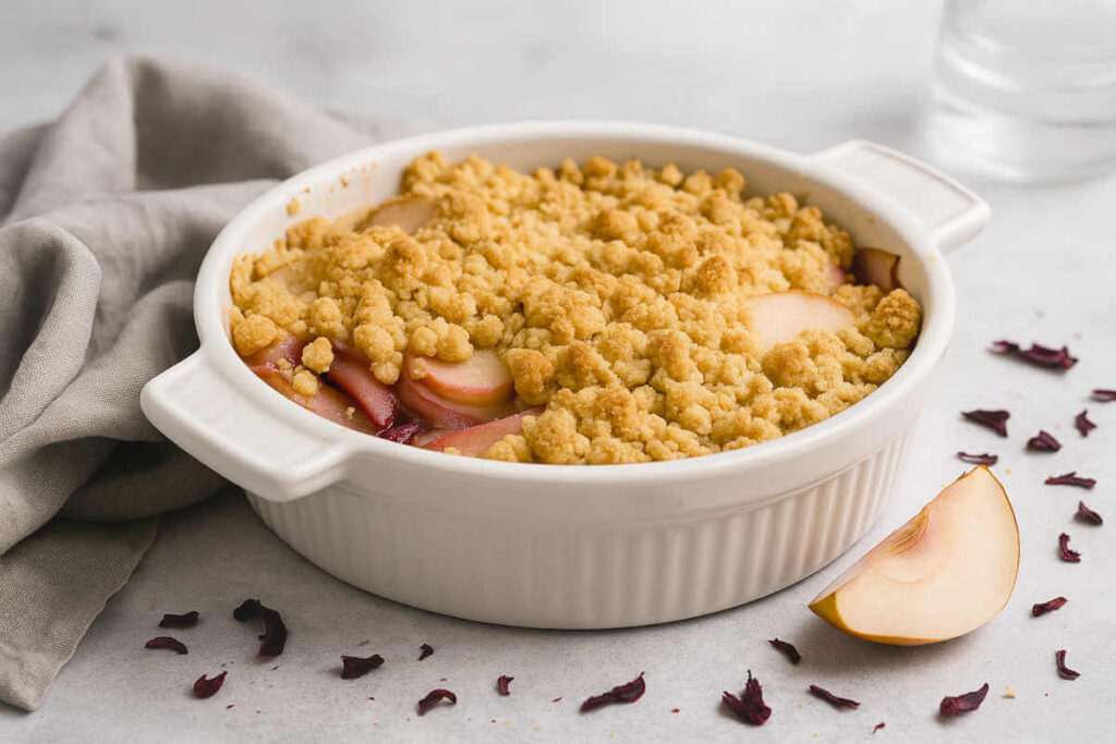 crumble pomme hibiscus crumble pomme hibiscus