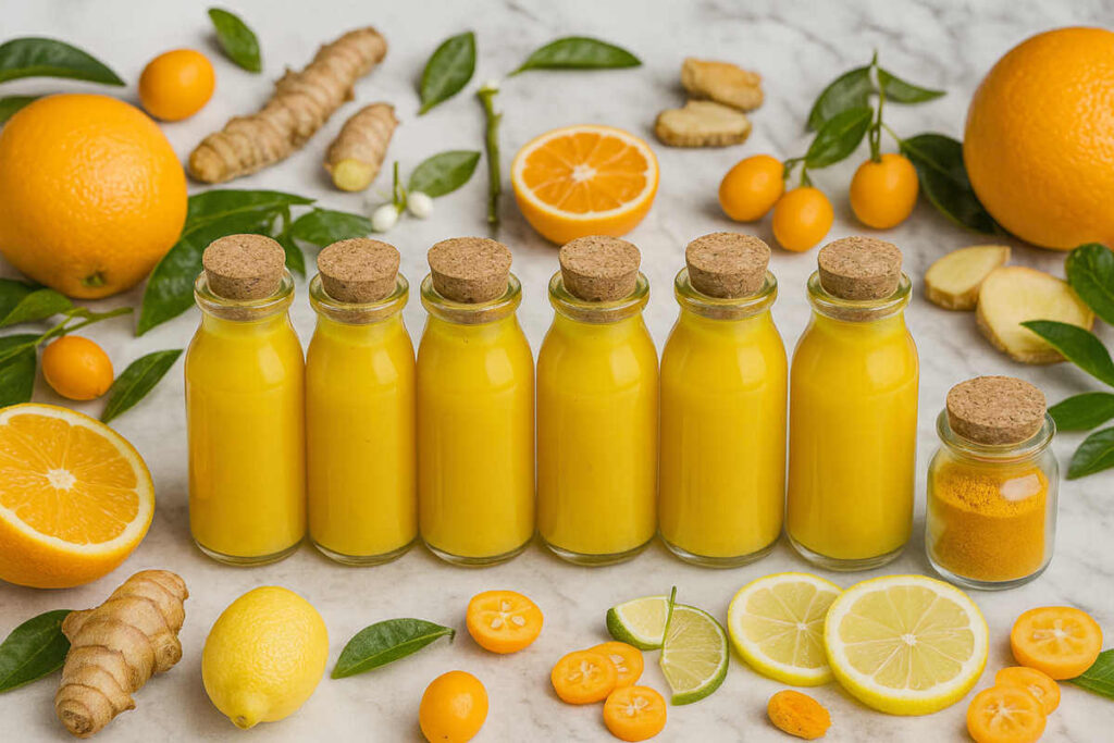 Shot curcuma gingembre booster naturel d'immunité Shot curcuma gingembre booster naturel d'immunité