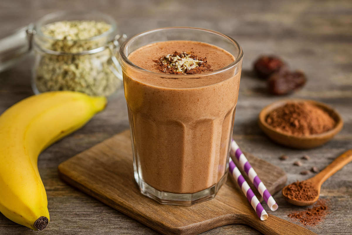 smoothie chocolat graines de chanvre