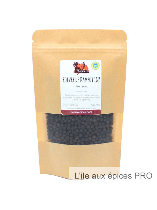 Grossiste Sachet de Poivre de Kampot noir IGP pro