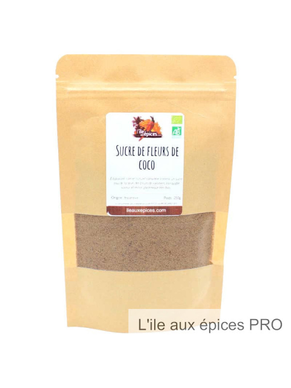 Grossiste sachet de sucre de fleurs de coco bio pro