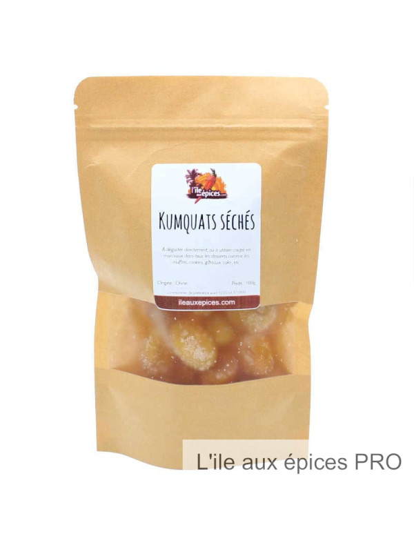 Grossiste Sachet de kumquats déshydratés pro