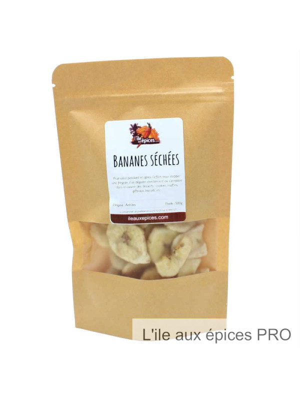 grossiste Sachet de rondelles de bananes séchées