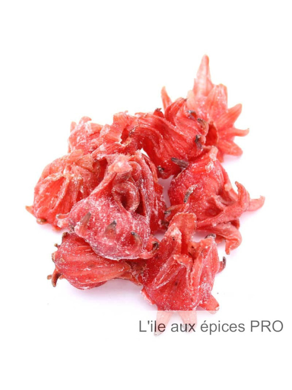 Vente en gros Fleurs d'hibiscus semi confites deshydratées pro